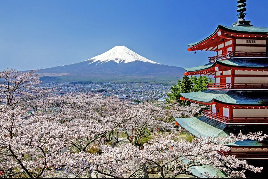 富士山と五重塔