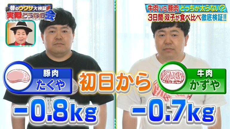 牛肉と豚肉のダイエット効果の検証結果