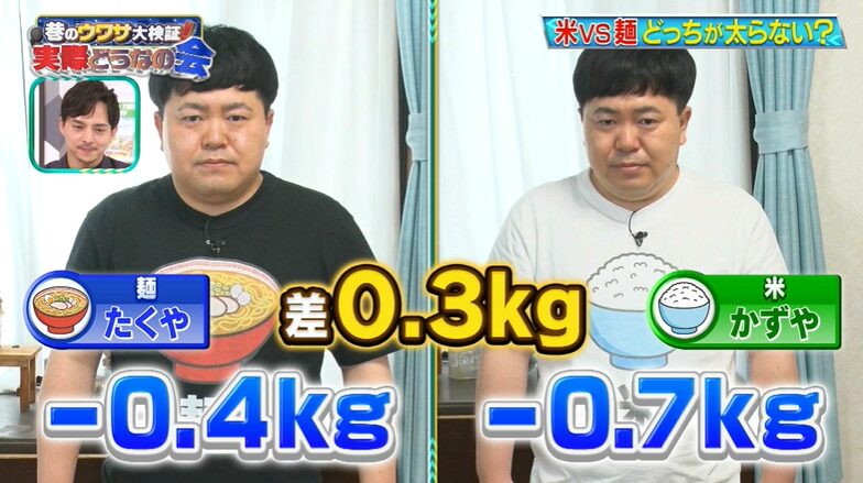 米と麺でどっちが太らないかの検証結果