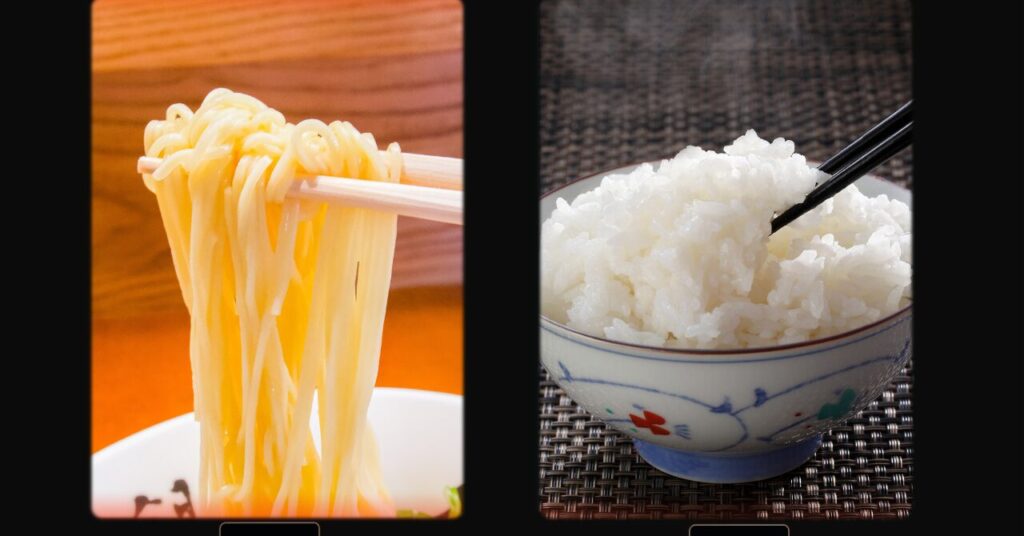 米とラーメン