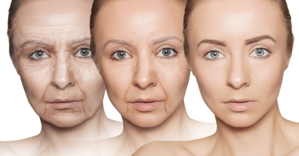 老化が進む女性