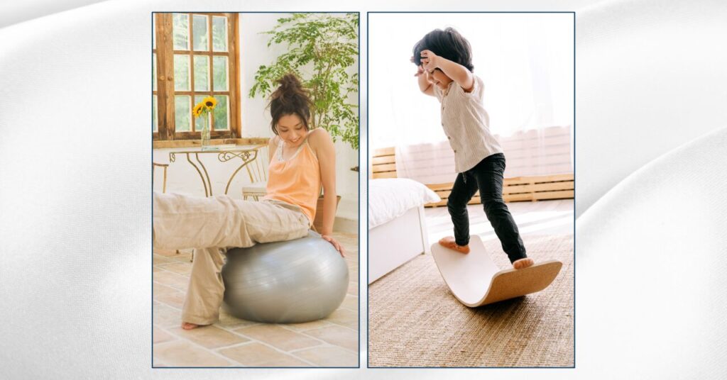 バランスボードとバランスボール