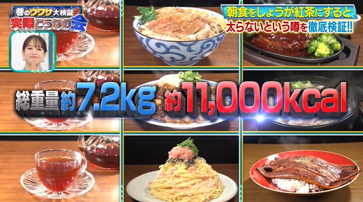 検証でチャンカワイさんが食べた食事