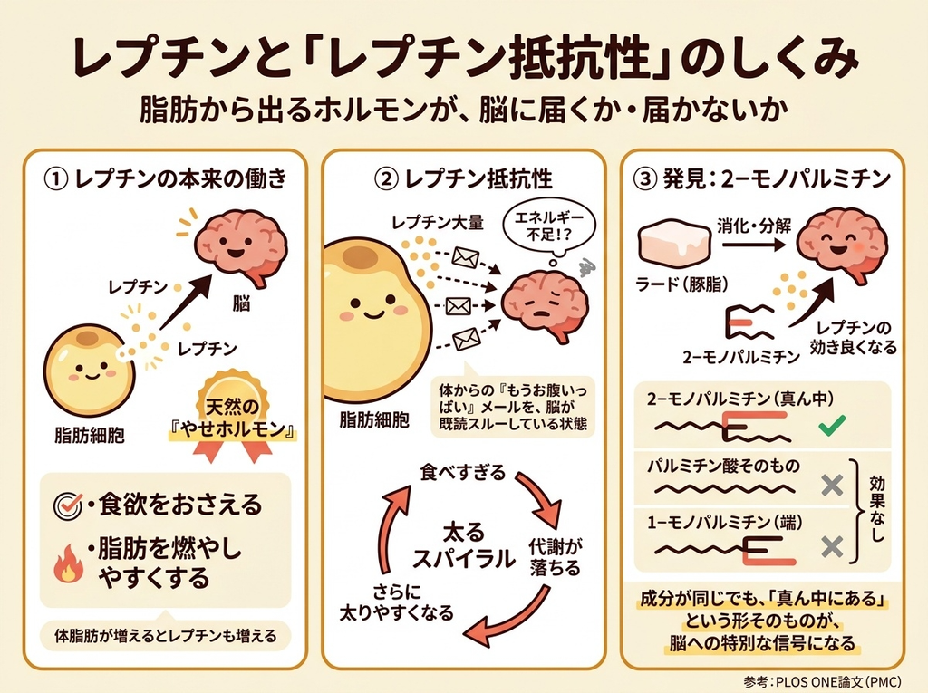 レプチンの働きの図解