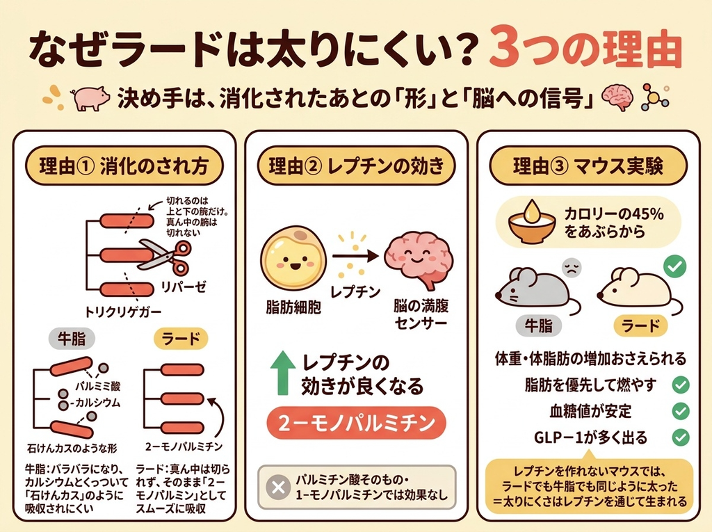 ラードが太りにくい理由